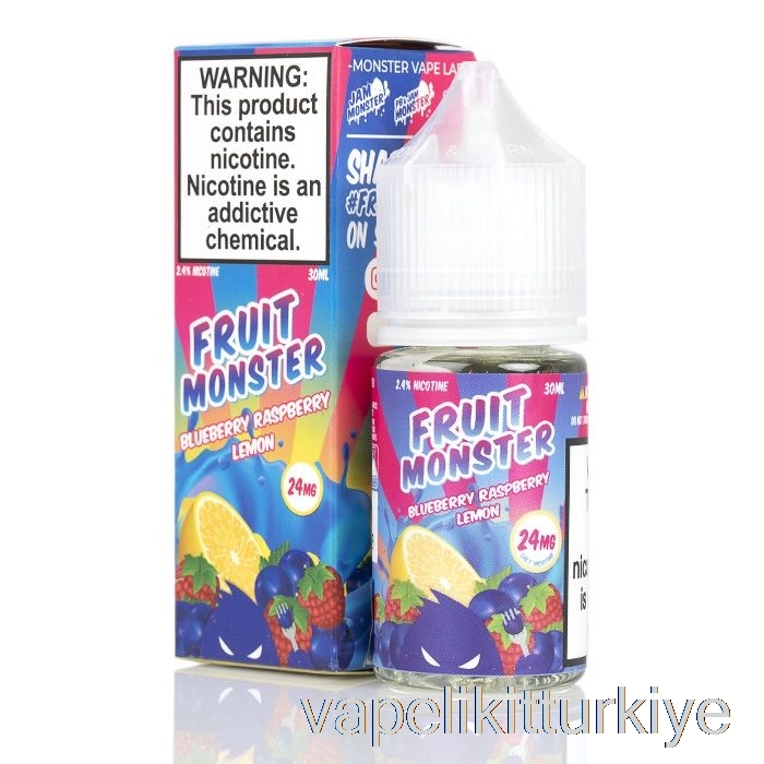 Vape Elektronik Sigara Yaban Mersini Ahududu Limon - Meyve Canavarı Tuzları - 30ml 24mg